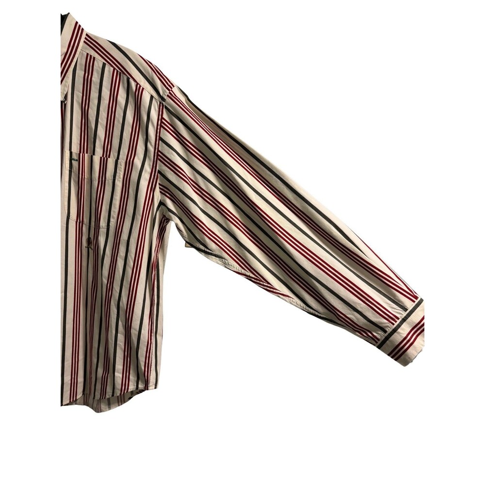 Rare Vintage Tommy Hilfiger‎ w/ Lion Crest Striped Button Down Size XL - Picture 6 of 7